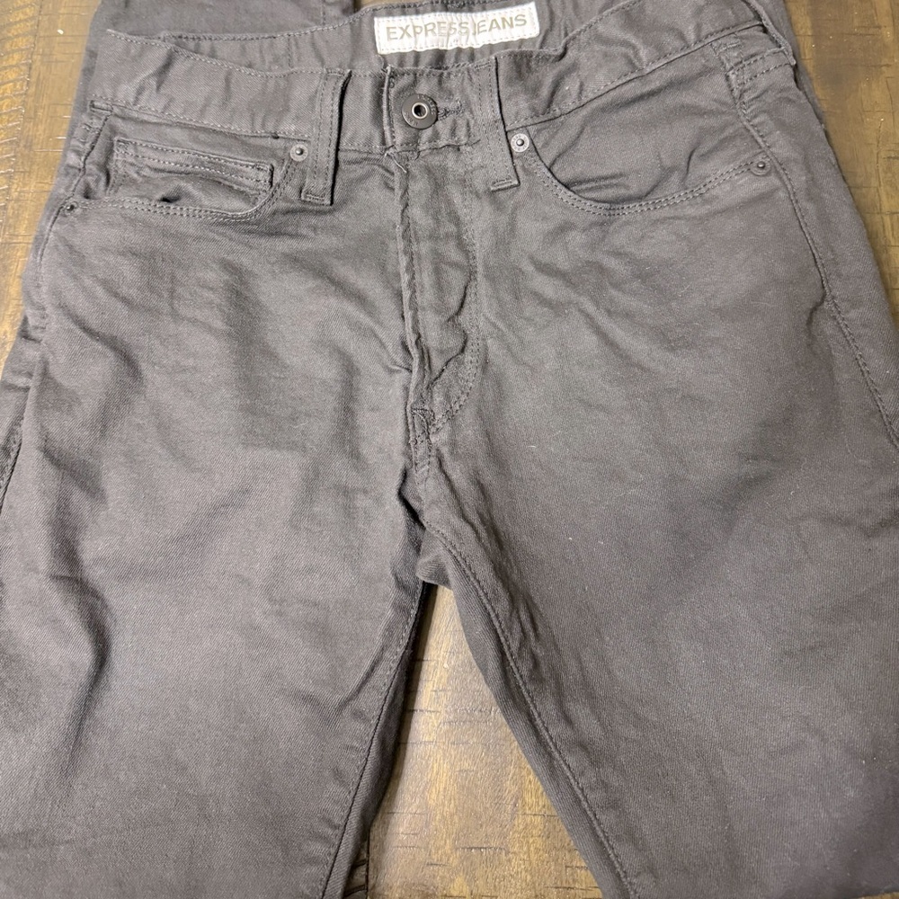 Men's Express Alec Skinny Fit Black Jeans 30 x 30